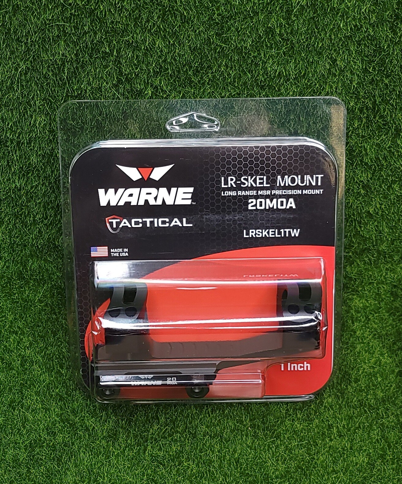 Warne 20 MOA Extended Skeletonized MSR Mount, 1", Matte Black - LRSKEL1TW