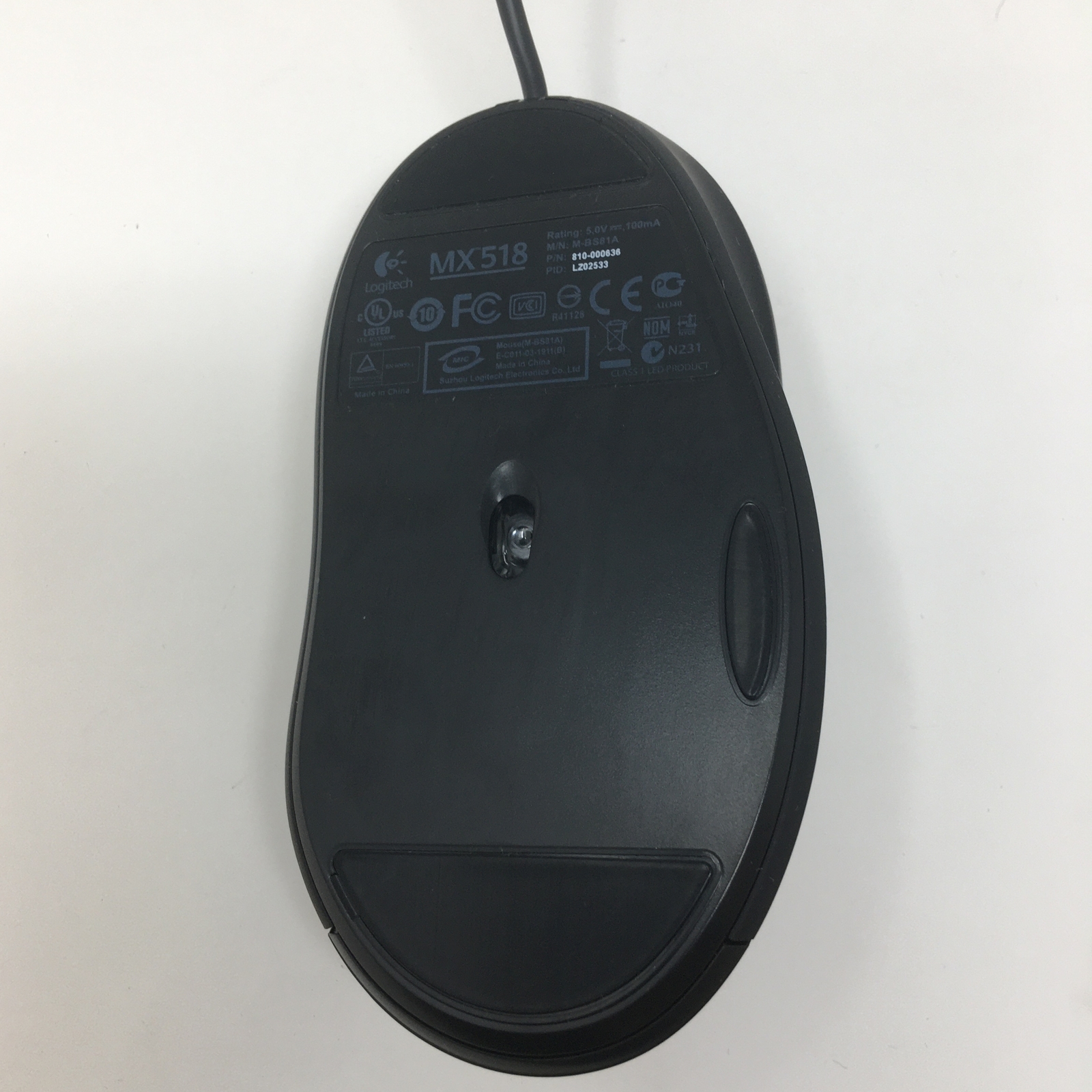 Logitech MX518 Wired Optical Gaming Mouse M/N M-BS81A P/N Thumb Button