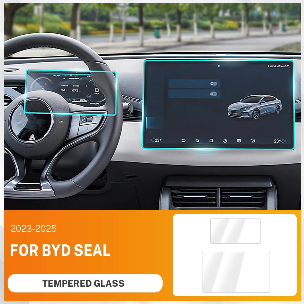 For BYD Seal 2023-2025 Instrument and Navigation Screen HD Tempered Glass Protec