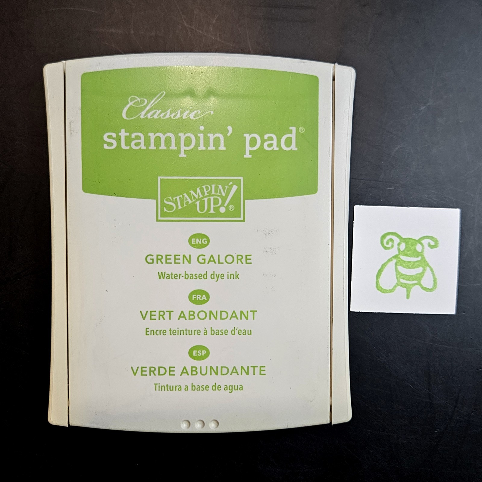 GREEN GALORE Stampin' Up! Classic Dye Ink Pad Bright gt3
