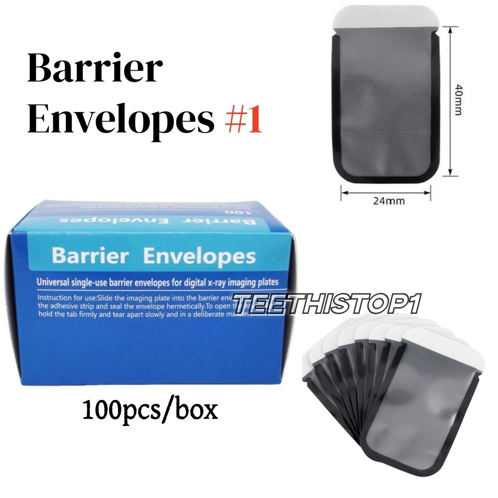 100Pcs Dental Digital X-Ray Scan #1 X Barrier Envelopes for Phosphor Plate