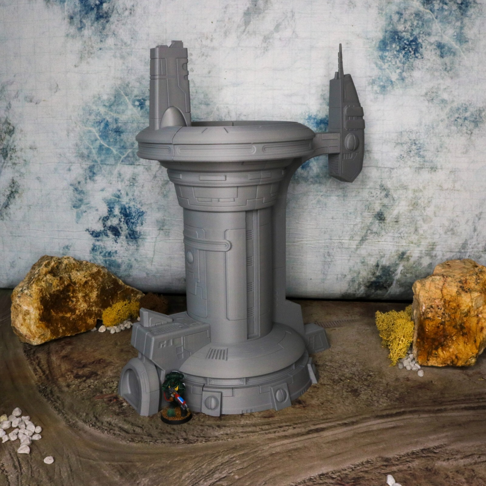 Outpost Tower - Grimdark Outpost - Tabletop Terrain works with Warhammer