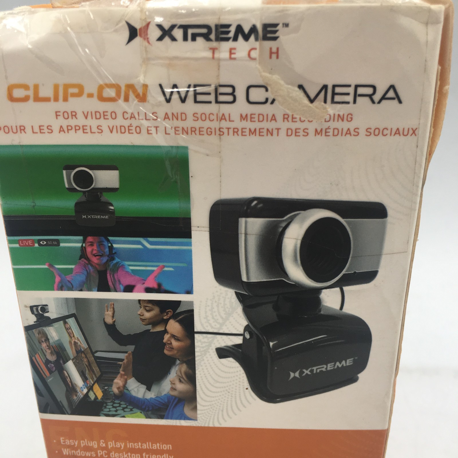Webcam Xtreme Tech Clip-On with Built-in Microphone In Original Box