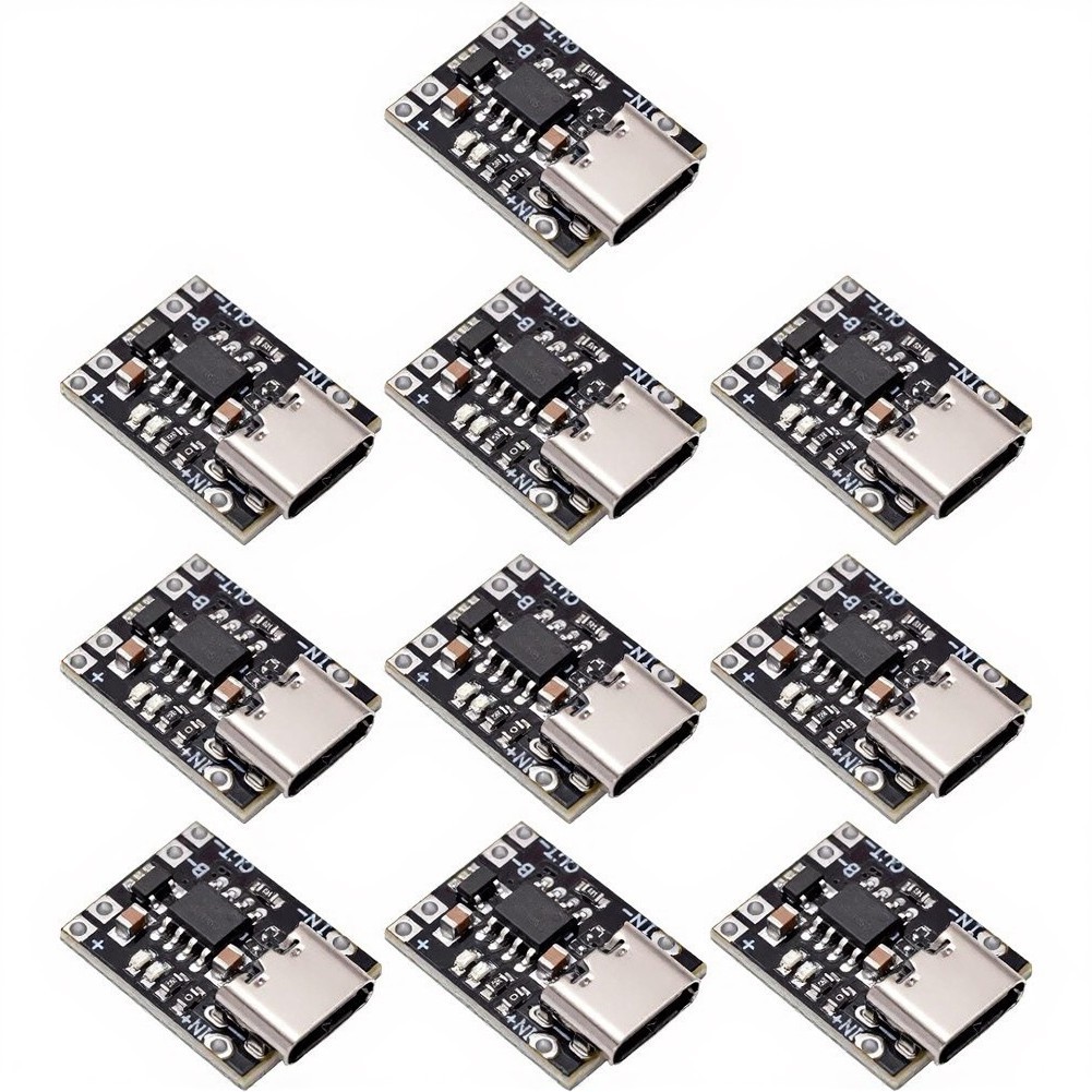 TP4057 USB-C 1A Lithium Battery Charging Board 10 pcs for DIY Projects