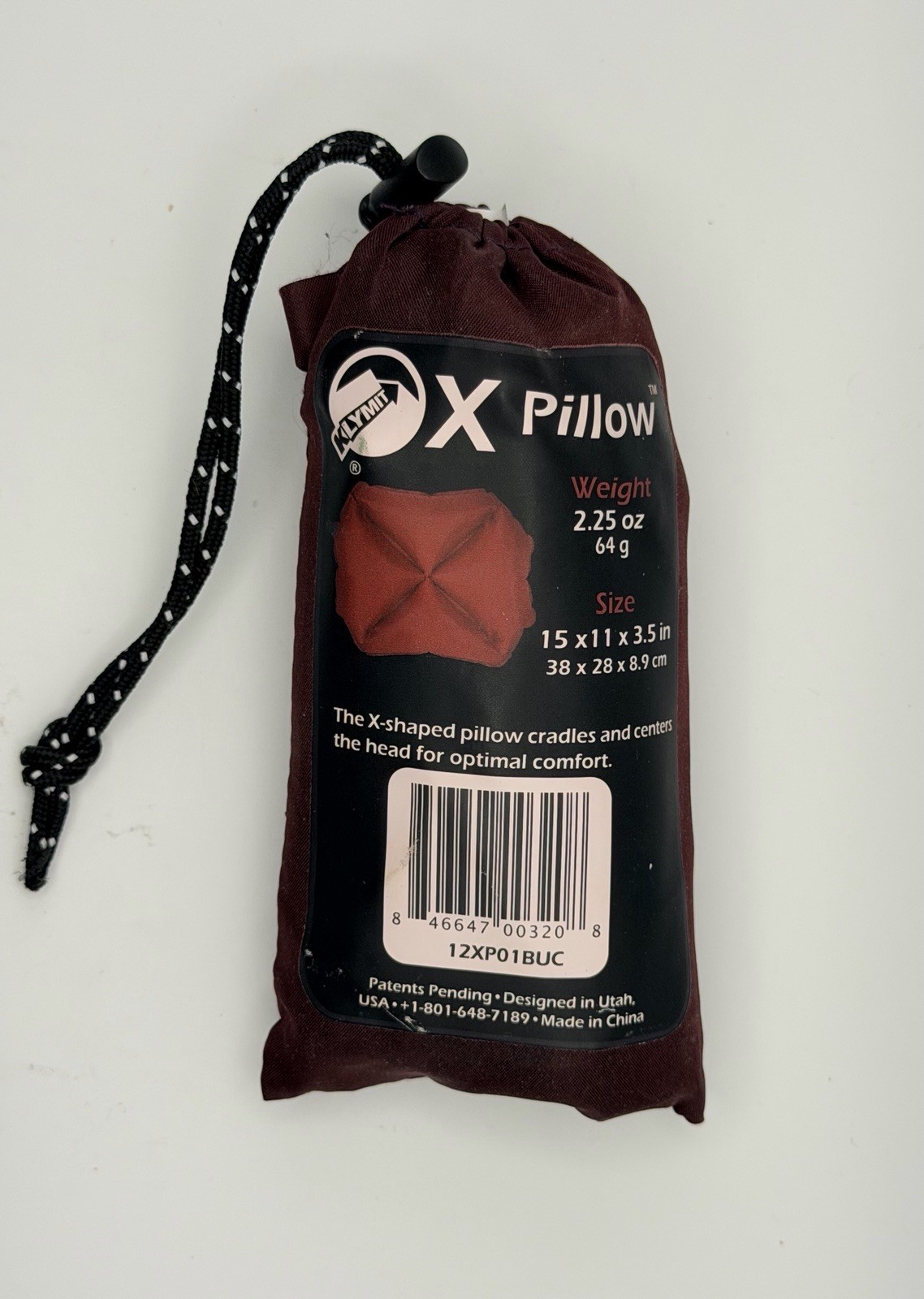 Klymit X Pillow 15 X 11 X 3.5 - X Shaped Pillow Cradles And Centers Head