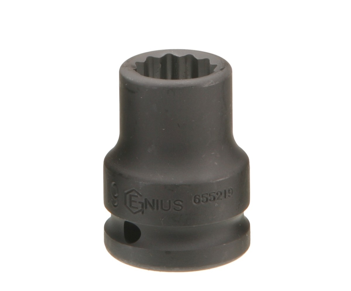 Genius Tools 1/2" Dr. 14mm Thin Wall Impact Socket (12-Point) (CR-Mo) - 453814