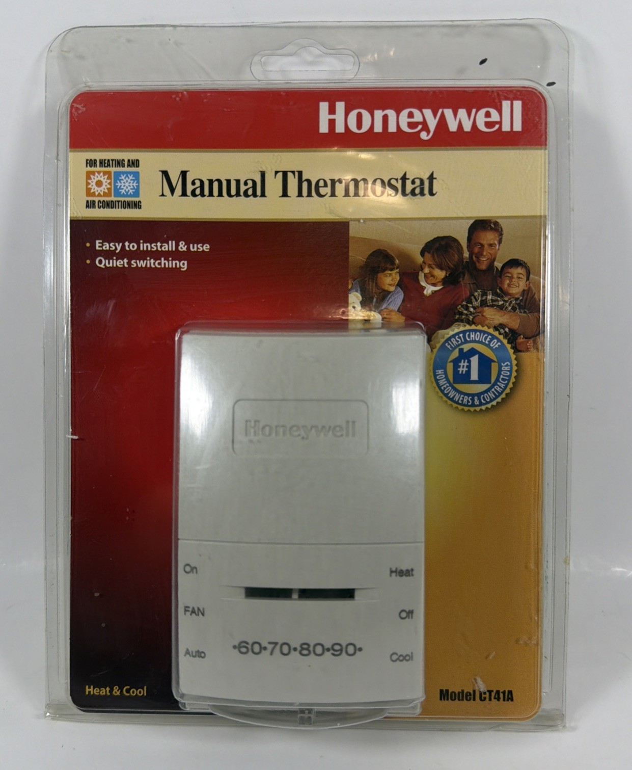 Honeywell Manual Thermostat for Heat & Cool - CT41A - New
