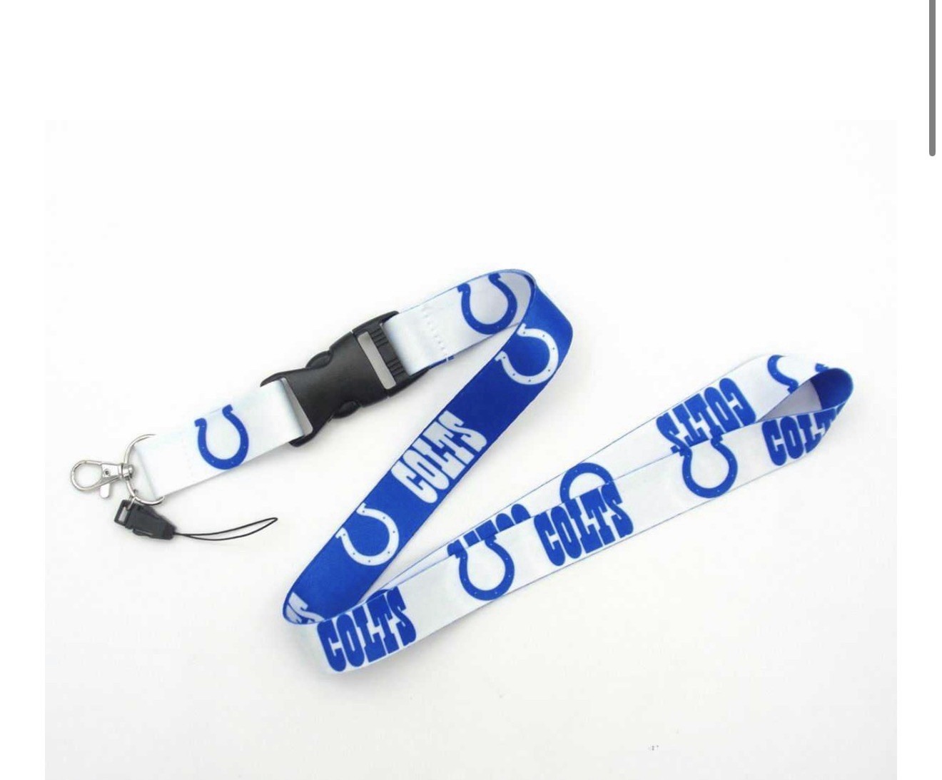 Indianapolis Colts Football LANYARD DETACHABLE BUCKLE KEY CHAIN US SHIP in 1 day