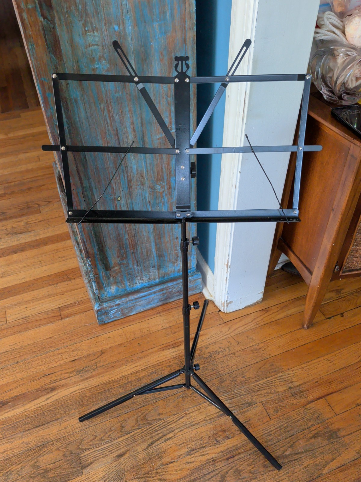 Generic Folding Wire Music Stand - Black - Portable (Missing Bag/2 Feet)