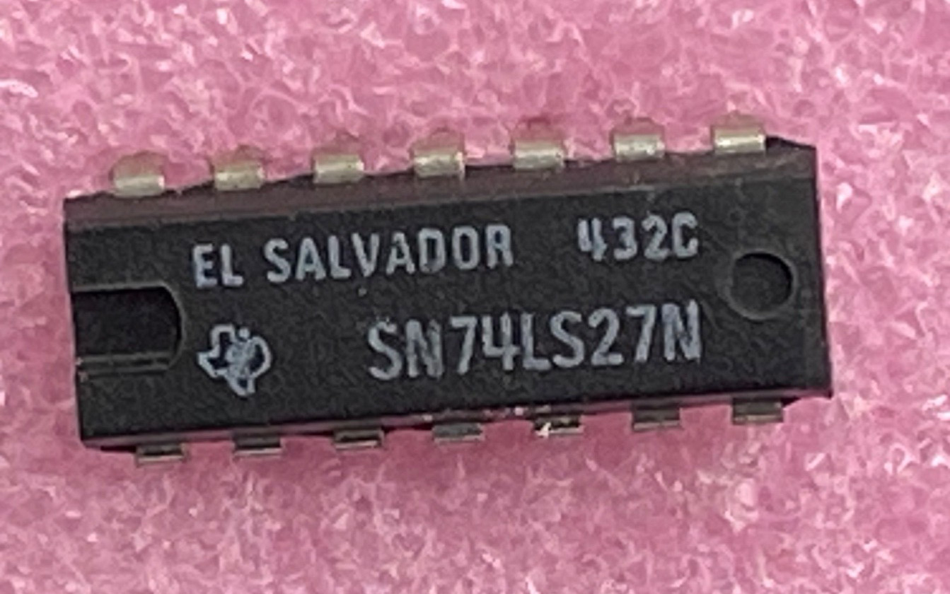 Texas Instruments SN74LS27N 3-ch, 3-input bipolar NOR gates Integrated Circuit