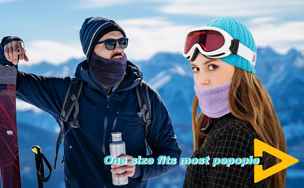 Winter Fleece Neck Warmer Gaiter Windproof Ski Face Mask Cover for Cold Weather