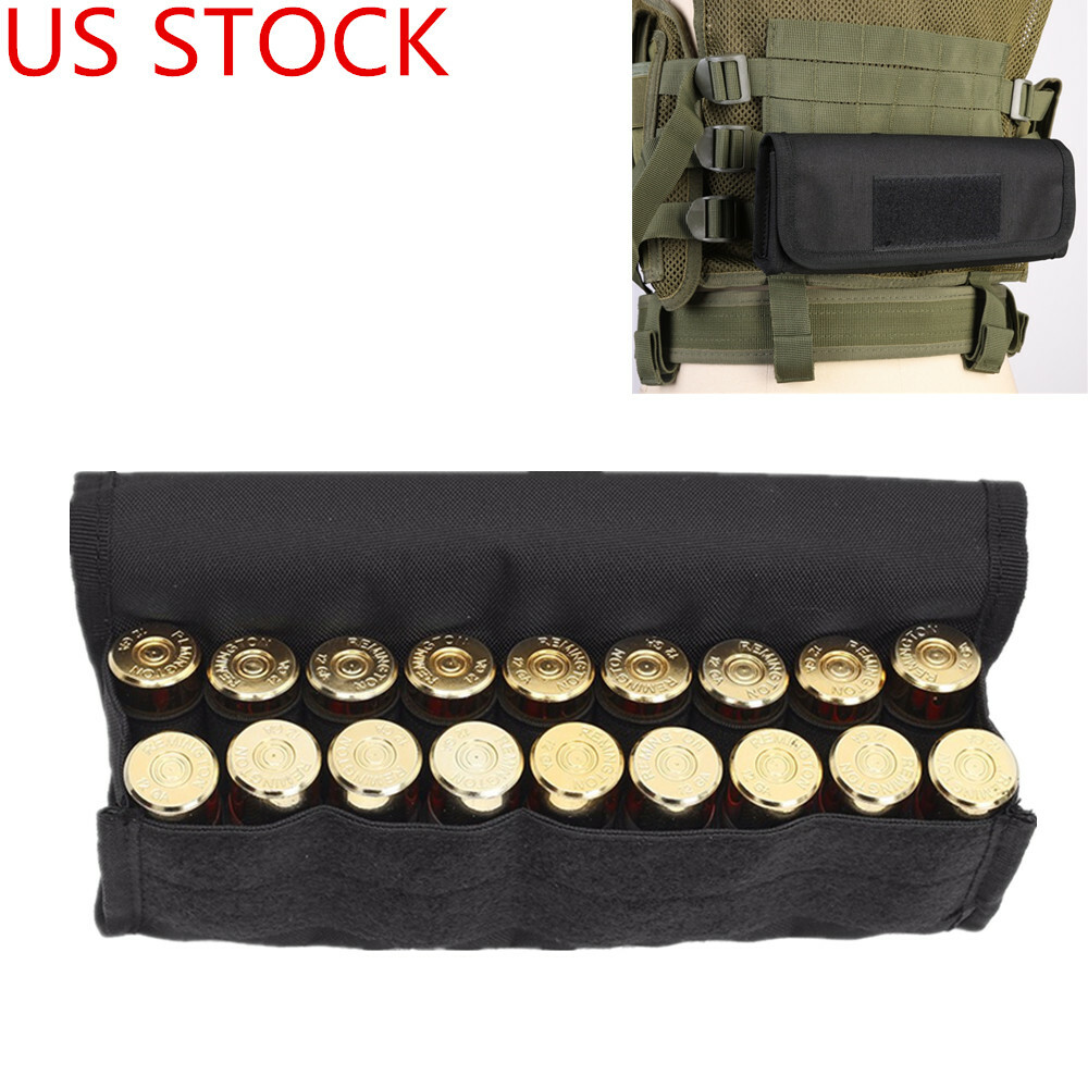 US Tactical Molle 18 Rounds 12/20 Gauge Shotgun Shell Holder Hunting Ammo Pouch