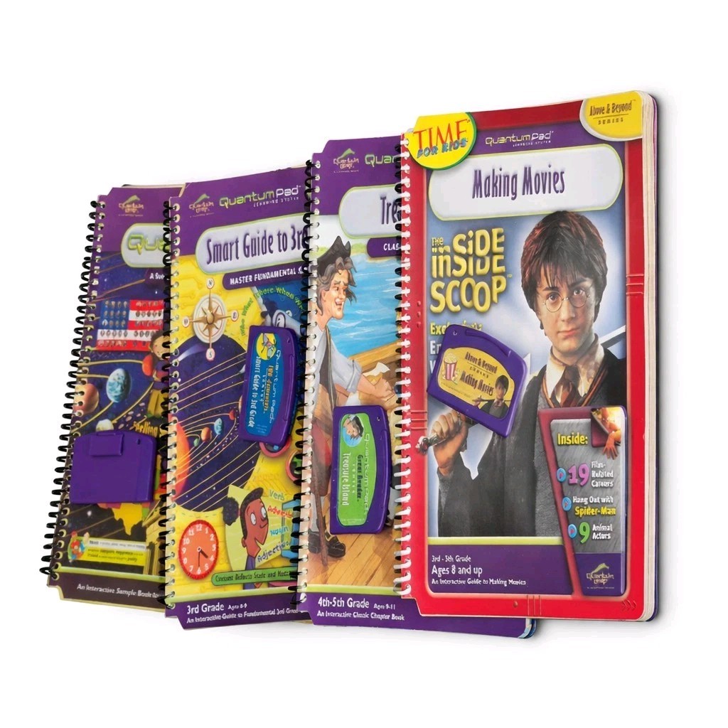 Leap Frog Quantum Pad 3rd-5th Grade Book & Cartridge Sets Lot of 4