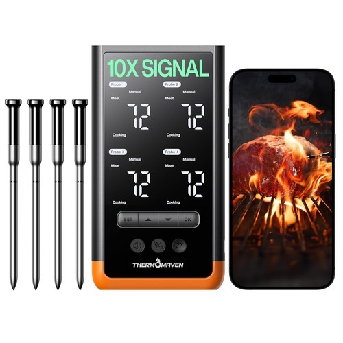 Thermovaven G4 Wireless Thermometer WT09 4 Probe Set Standalone Base & WiFi