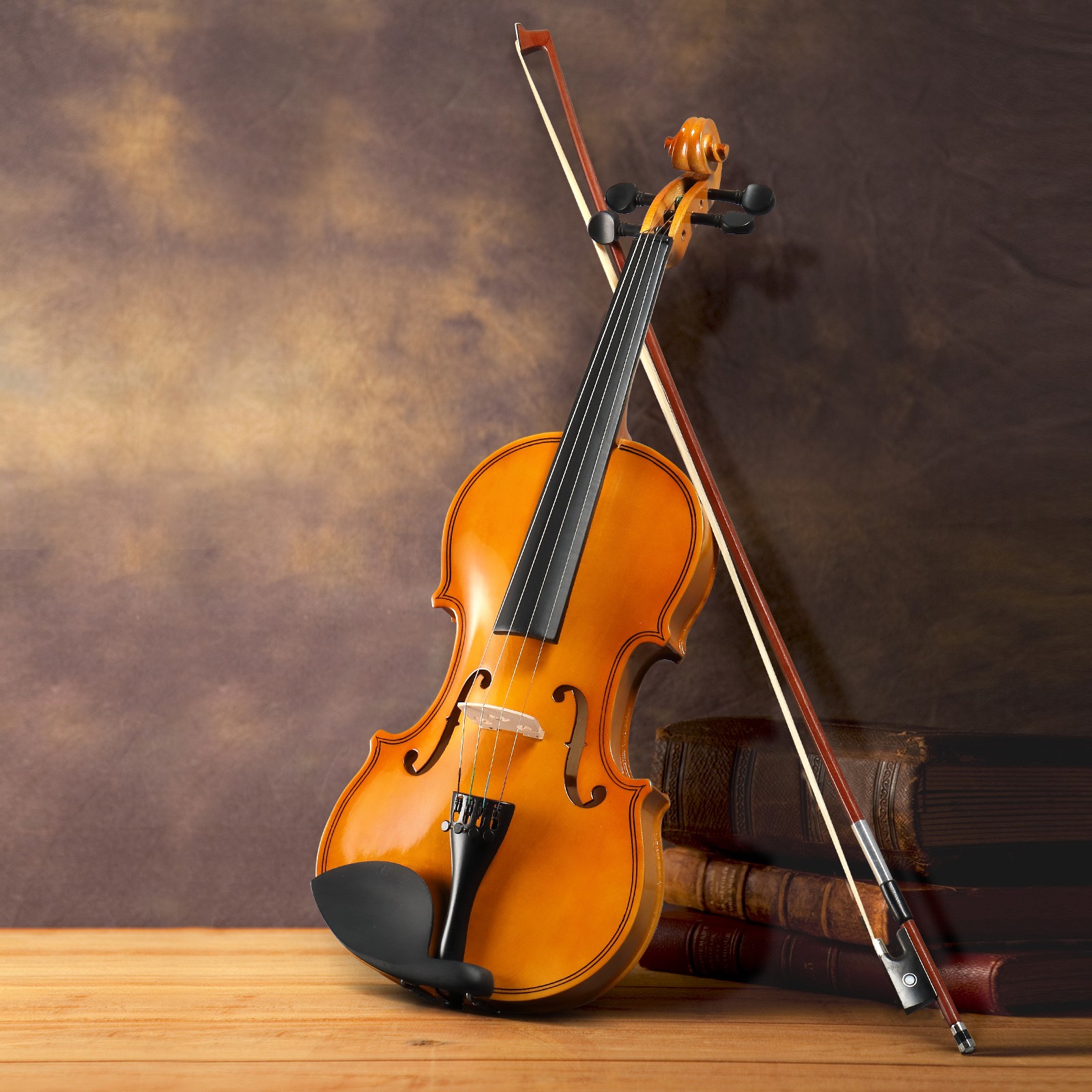 New Acoustic Violin Basswood With Hard Case Bow Rosin Bridge for Student Gift US
