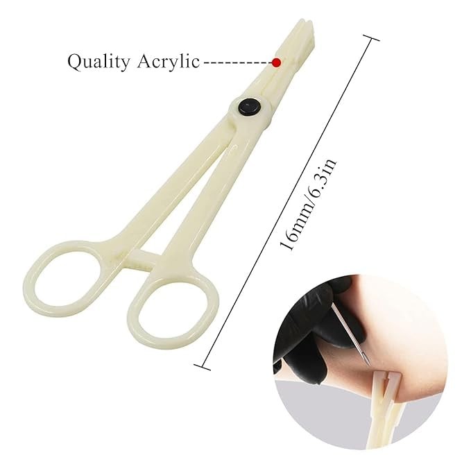 Piercing Clamps - 10Pcs Piercing Forceps Triangle Slotted Disposable Piercing...