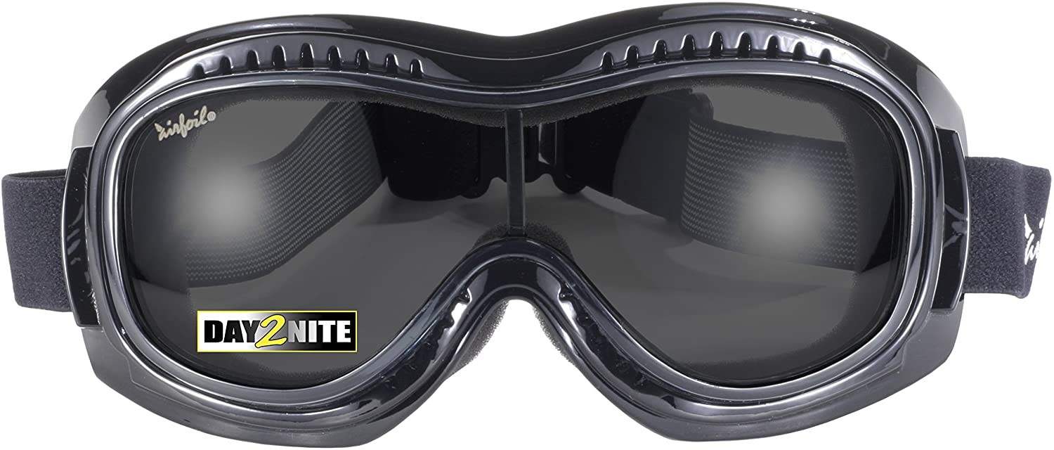 Pacific Coast Airfoil Day2Nite Goggles Black Frame with Photochromatic Lens