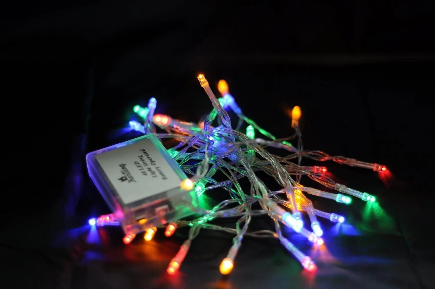 Karlling Battery Operated Christmas Lights,13 ft Short Clear Wire String Led Twi
