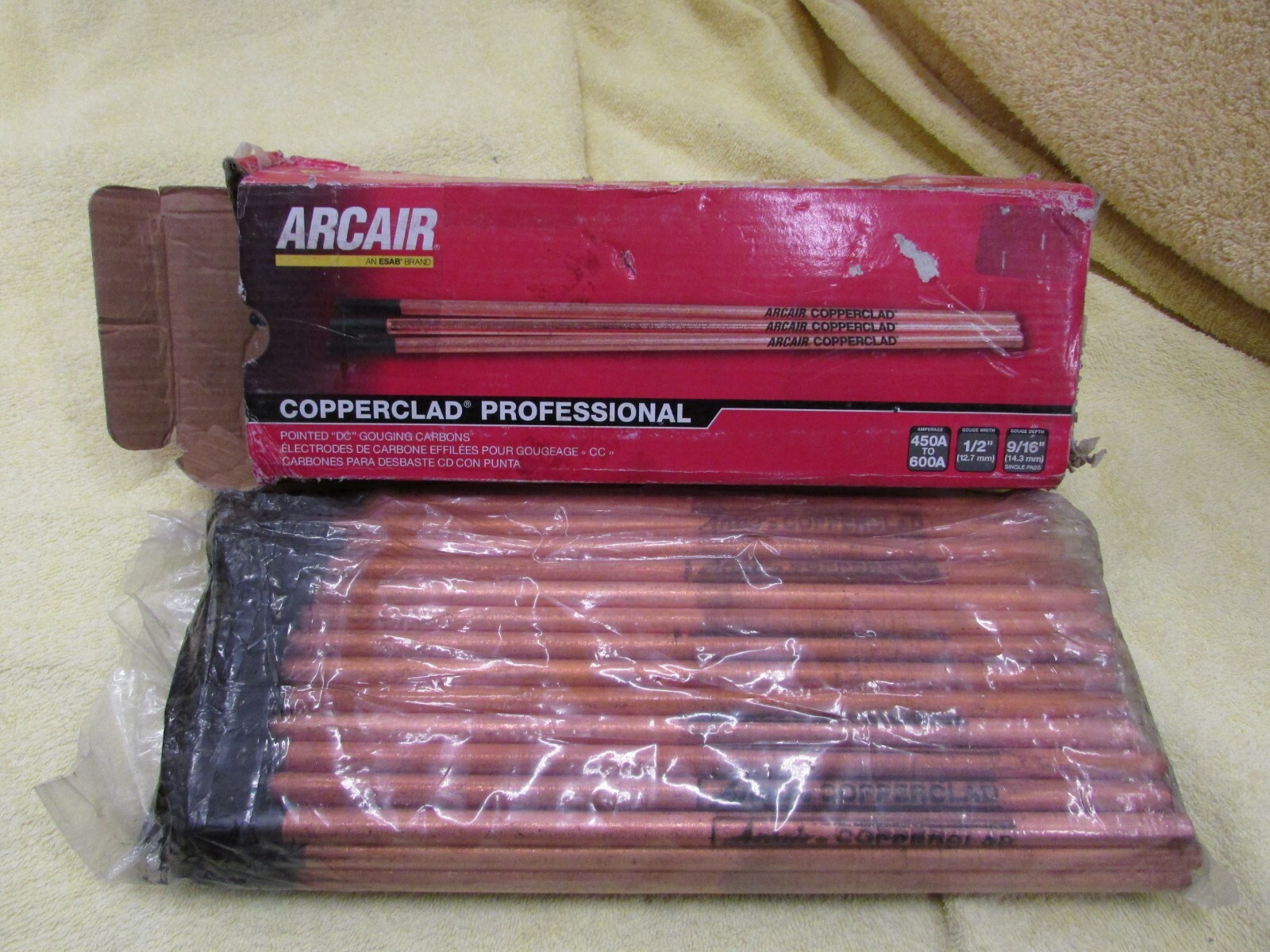 Arcair Dc Pointed Copperclad® Gouging Electrode, 3/8 Inches Dia X 12 Inches L WS