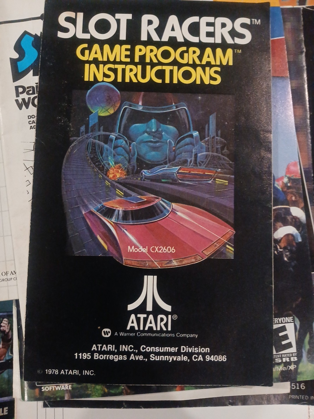 Slot Racers Atari 2600 MANUAL ONLY Authentic Amazing Shape See Pics