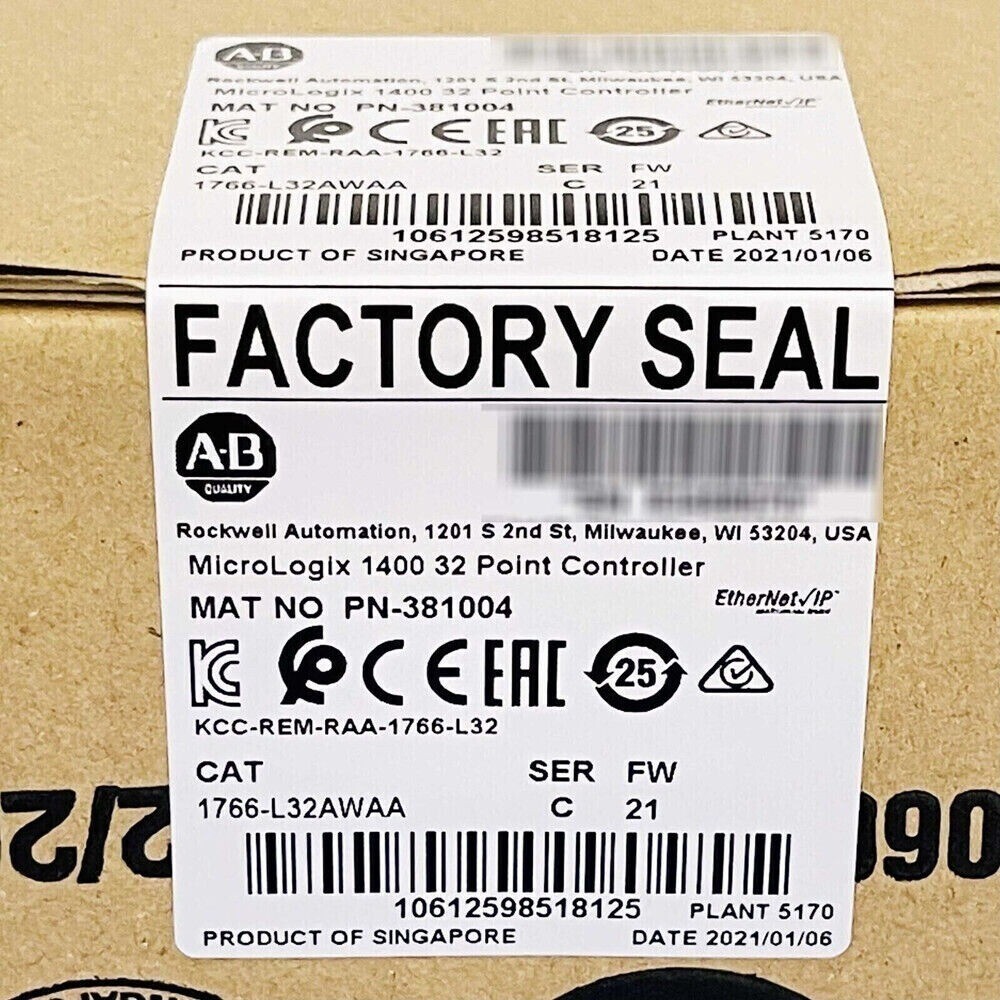 NEW Allen-Bradley1766-L32AWAA MicroLogix1400 32 Point Controller 1766-L32AWAA