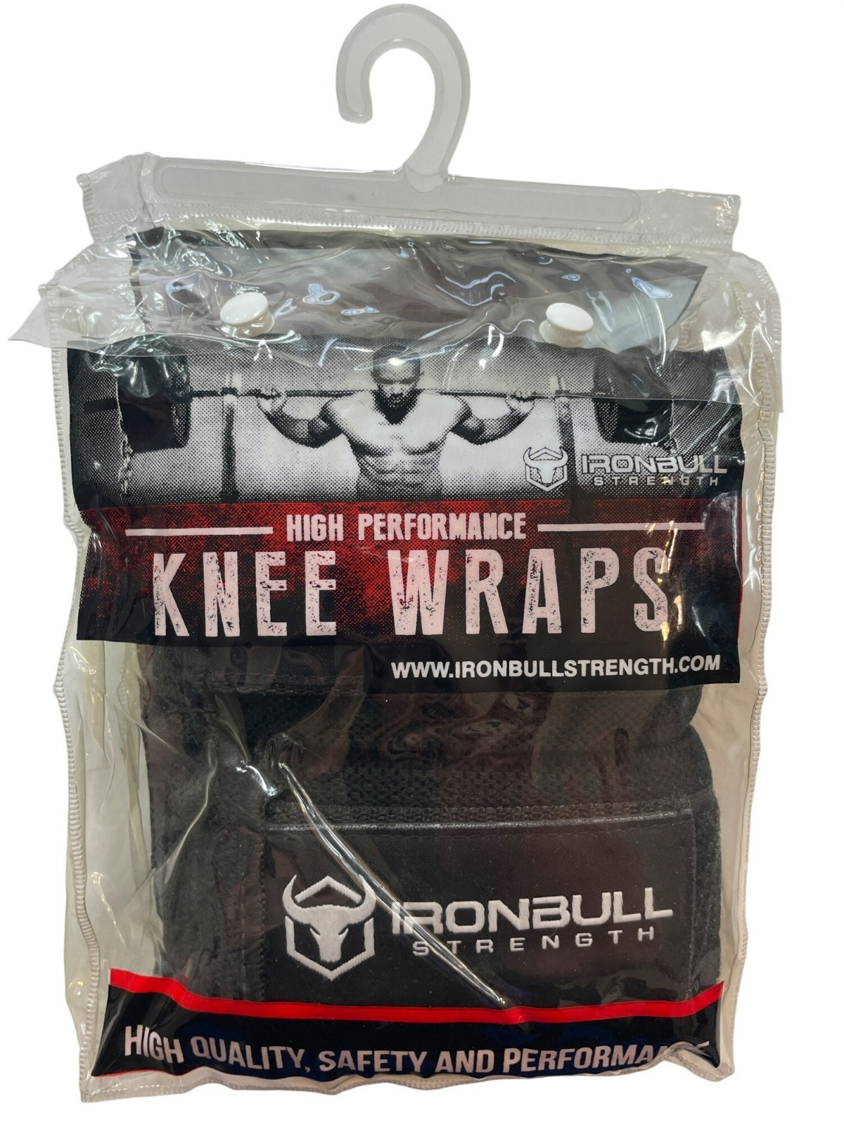 Iron Bull Strength Knee Wraps Weightlifting Crossfit Powerlifting Bodybuilding