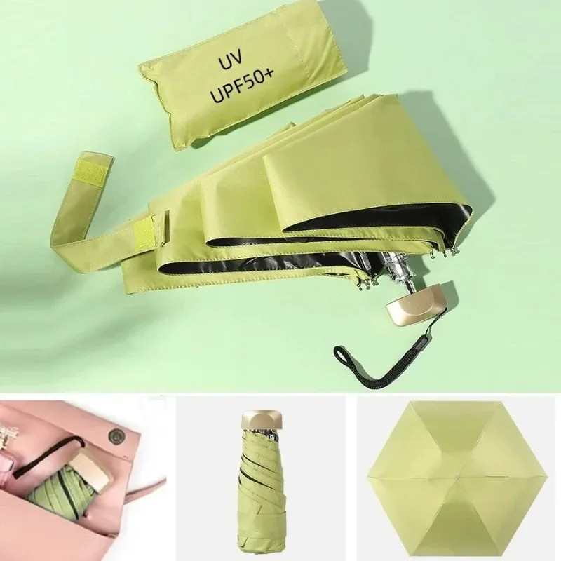 New Umbrella  Mini Portable UV Protection Folding Sun Rain Shield Compact Capsul