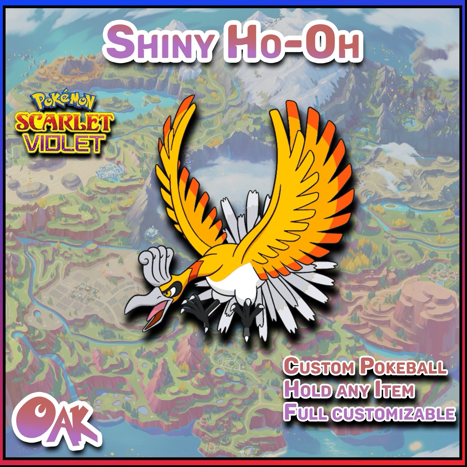 🔥Shiny Ho-Oh 6IV 🔥 Pokemon Scarlet & Violet Trade  🚀Fast Trade🚀
