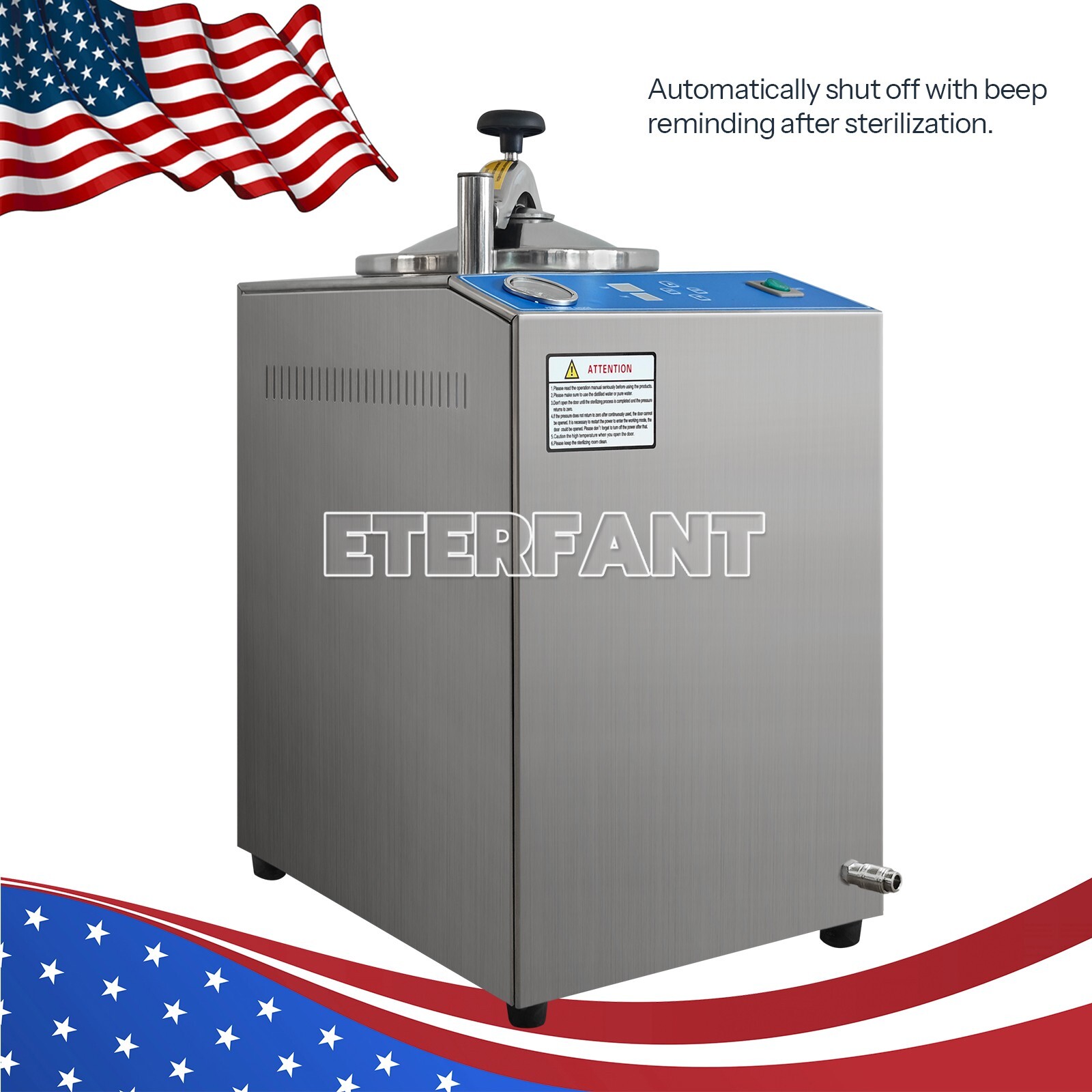 28L Vertical Pressure Steam Autoclave Sterilizer Automation 105℃-134℃