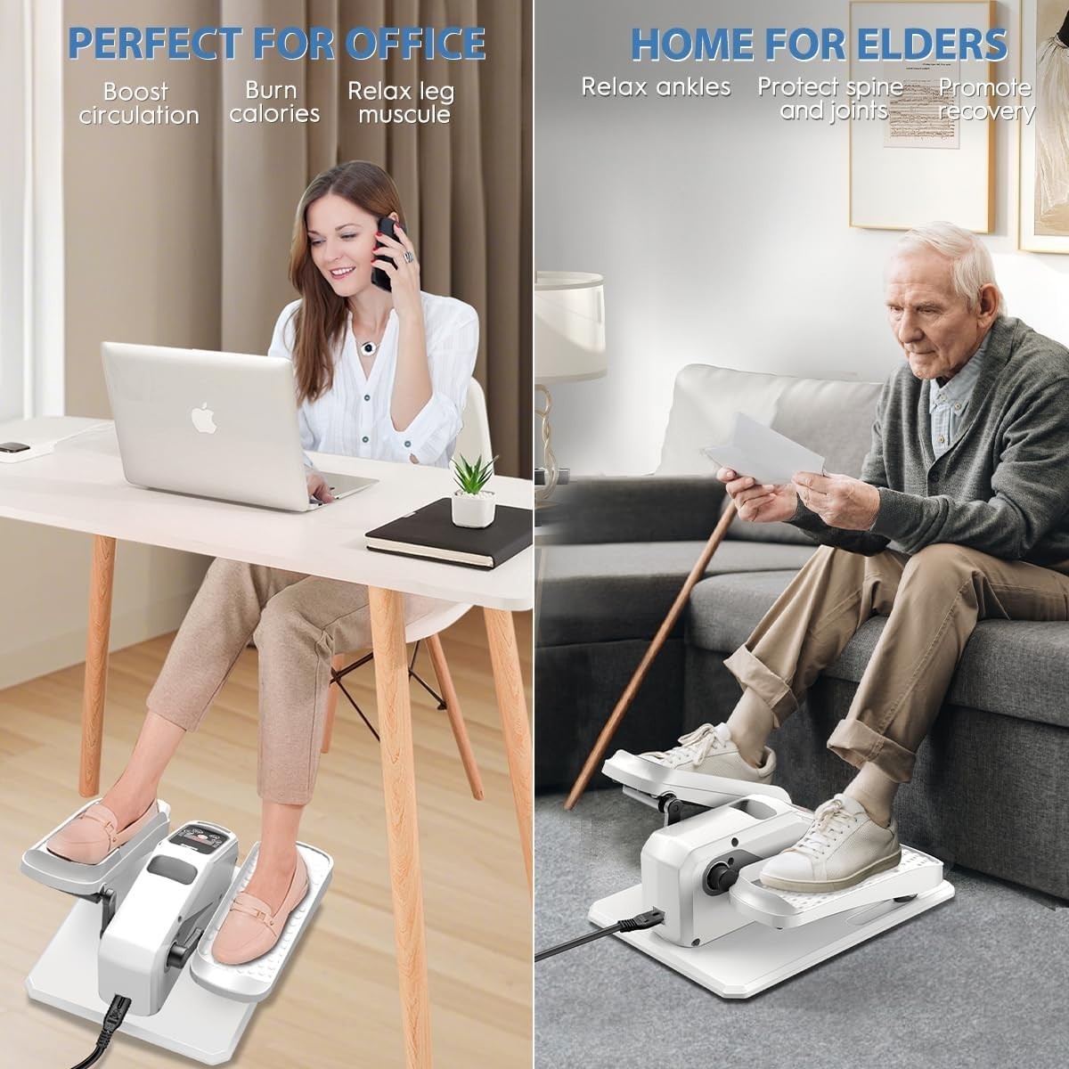 Ellipse Electric Elliptical Machine Under Desk Leg Exerciser Fully Assembled LCD