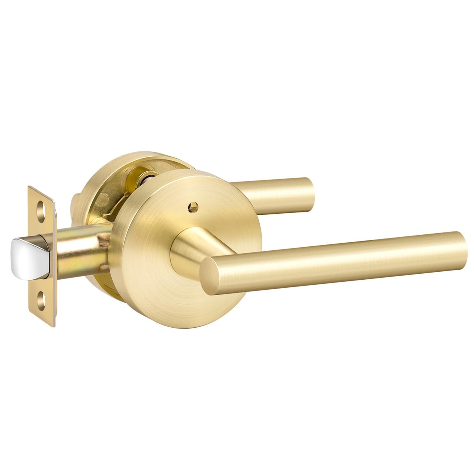 Goldenwarm 1 Pack Gold Door Handles Interior, Brushed Gold Privacy Lever Door...