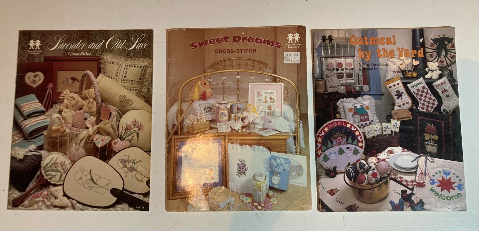 lot COUNTED CROSS STITCH booklets VANESSA ANN COLLECTION Sweet Dreams Lot of 3