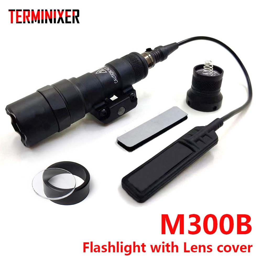 Tactical Weaponlight M300B Small Flashlight With Lens Cover - Constant Momentary