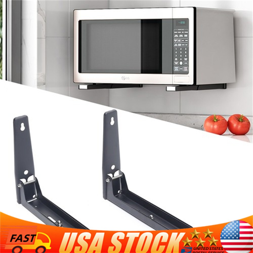 Heavy Duty Microwave Bracket Wall Mounted Rack Stainless Steel Shelf Adjustable