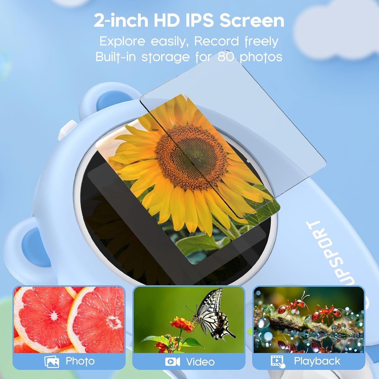 Kids 2-in-1 Digital Microscope & Video Camera - 1000X Portable STEM Gift