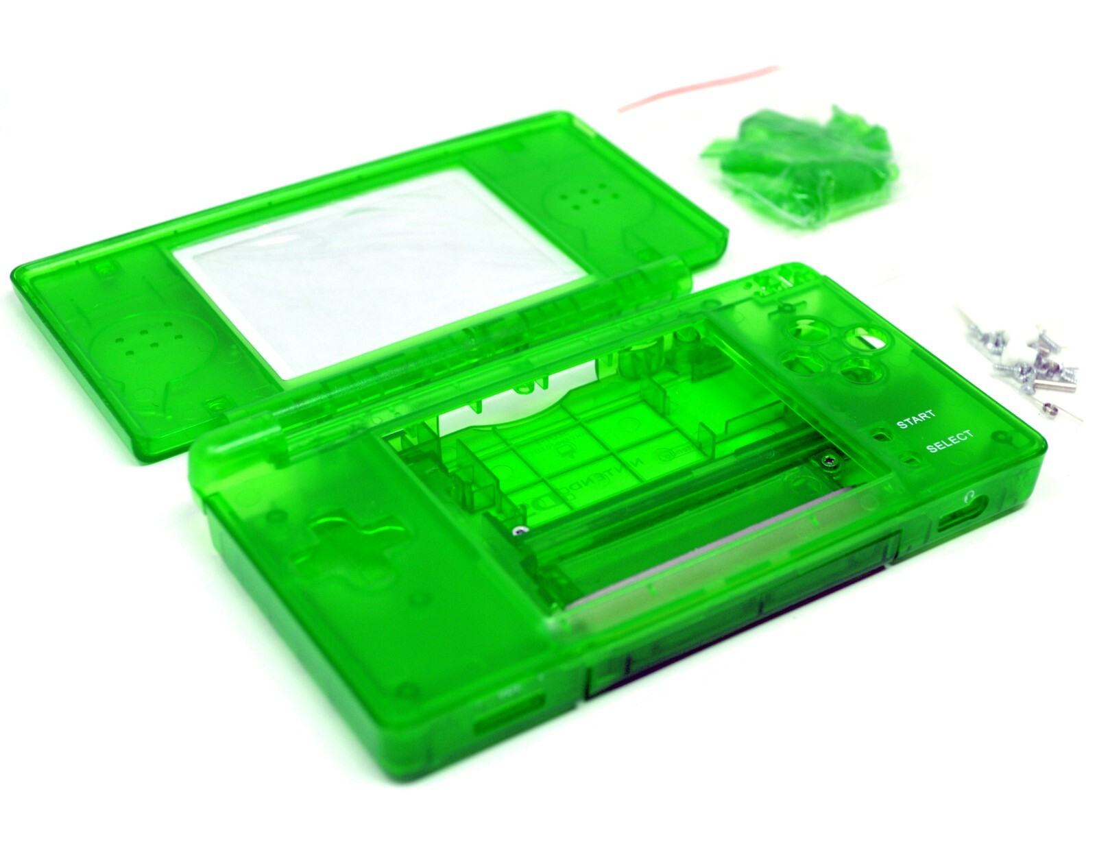 Full Replacement Nintendo DS Lite Housing Shell Screen Lens BlackGreenClearGold