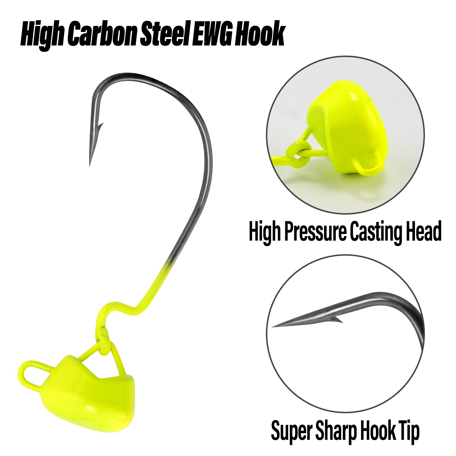10Pack Ned Rig Jig Heads Weedless Swinging Jig Head for Crappie Fishing Swimbait