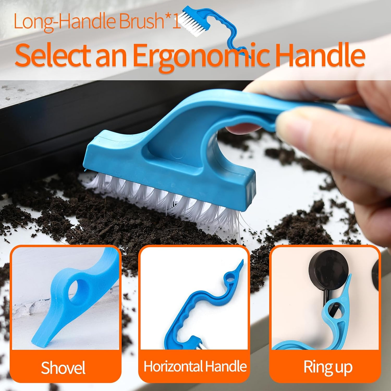 Window Track Cleaner Tools Set - 14 Pcs Window Groove Cleaning Brush Kit, Cre...