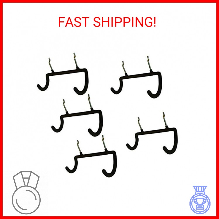 Menecor 5PCS Pegboard Drill Holder with Double Hooks and Accessories Bag for Pow