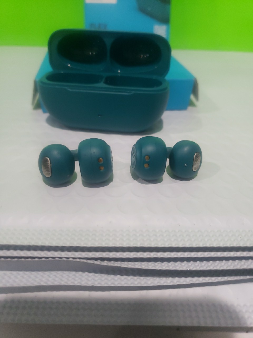 JLab Flex Open Earbuds Clip-on Cuff Design Wireless Bluetooth Multipoint - Teal