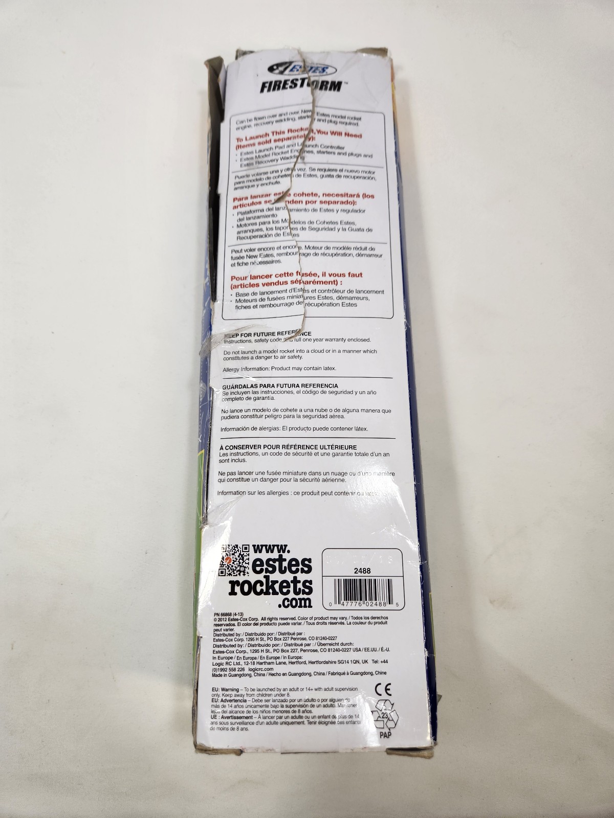 Estes Firestorm Model Rocket AFR (open box)