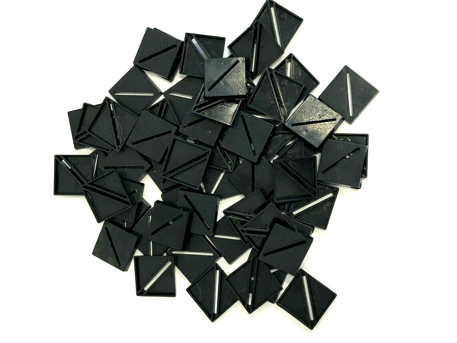 Lot of 60 Warhammer Fantasy 25mm Square Beveled Slot Bases Saurus Orc Chaos