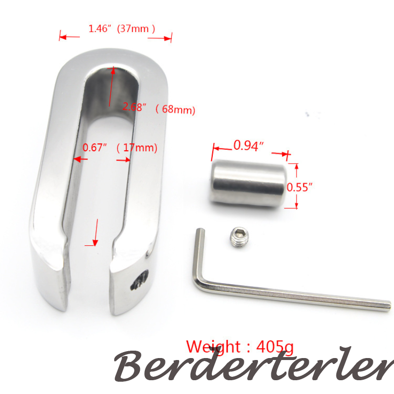 Metal Scrotum Lock Ring Ball Stretcher Extender Chastity Device Restraint Men