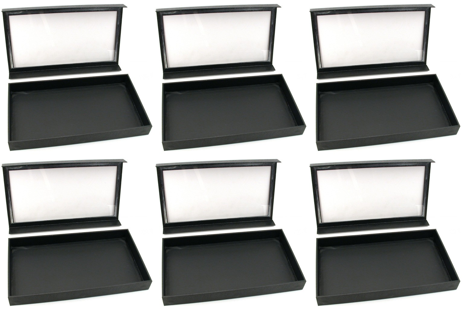6 Black Jewelry Display Cases Necklace Bracelet Showcase Tray 14 3/4" x 8 1/4"
