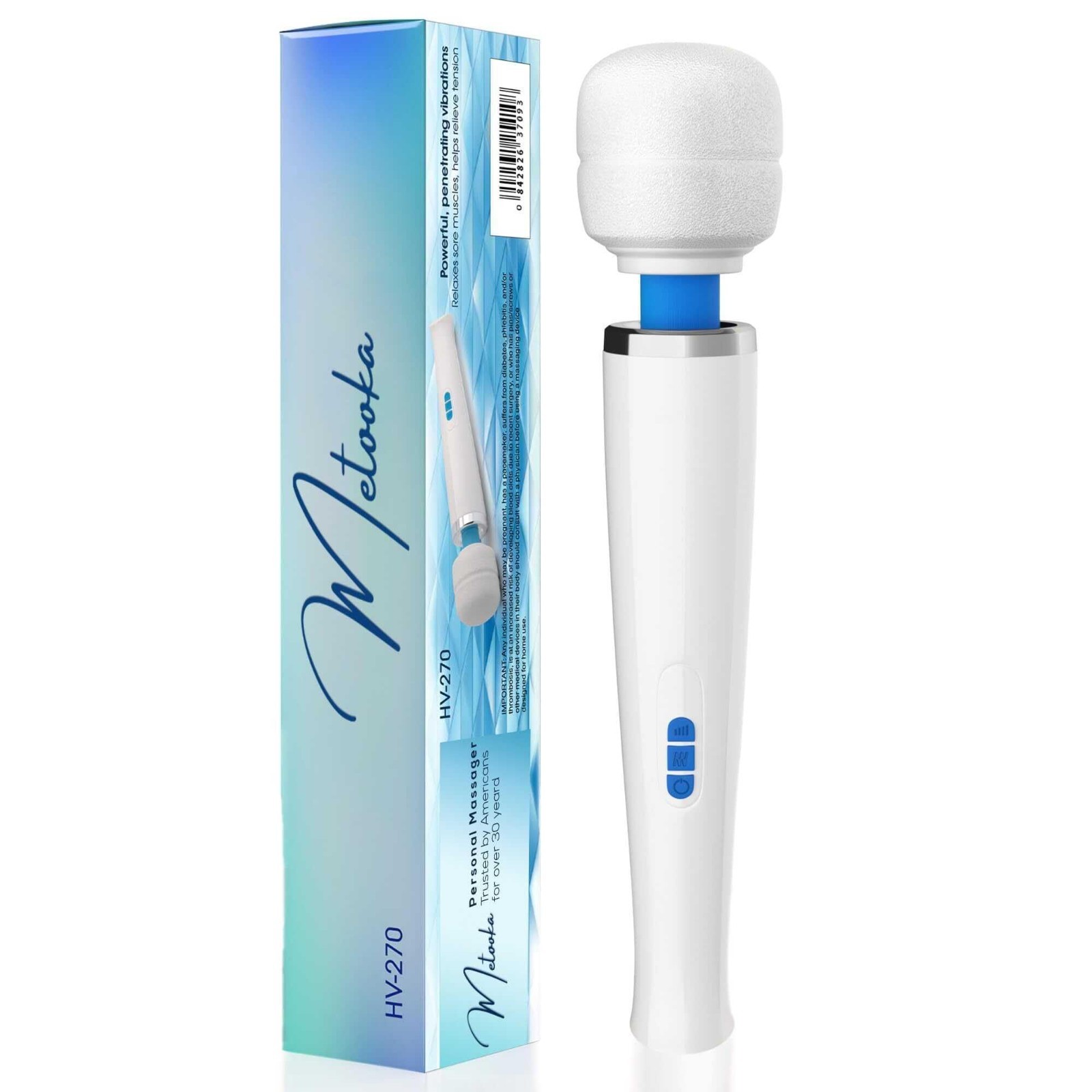 Cordless Therapeutic Massager - Handheld 8 Speeds & 20 Patterns - Rechargeable M