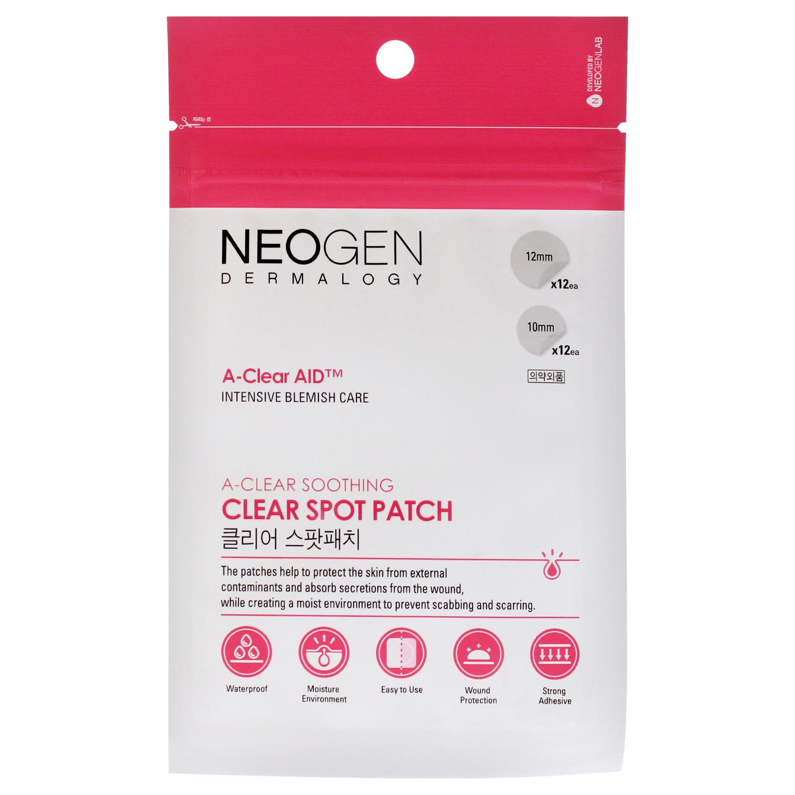 Dermalogy A-Clear Soothing Spot Patch by Neogen for Unisex - 24 Count Patches