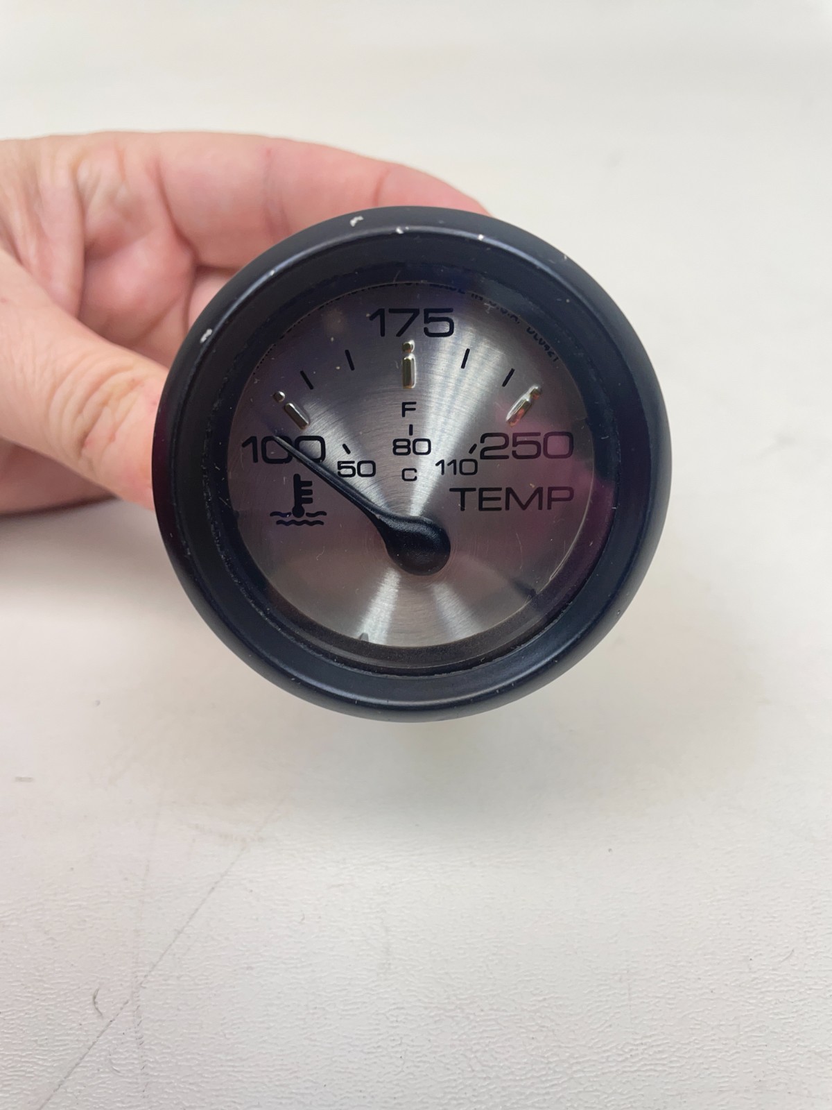 FARIA GP7395A BLACK BEZEL 2 INCH TEMPERATURE GAUGE MARINE BOAT