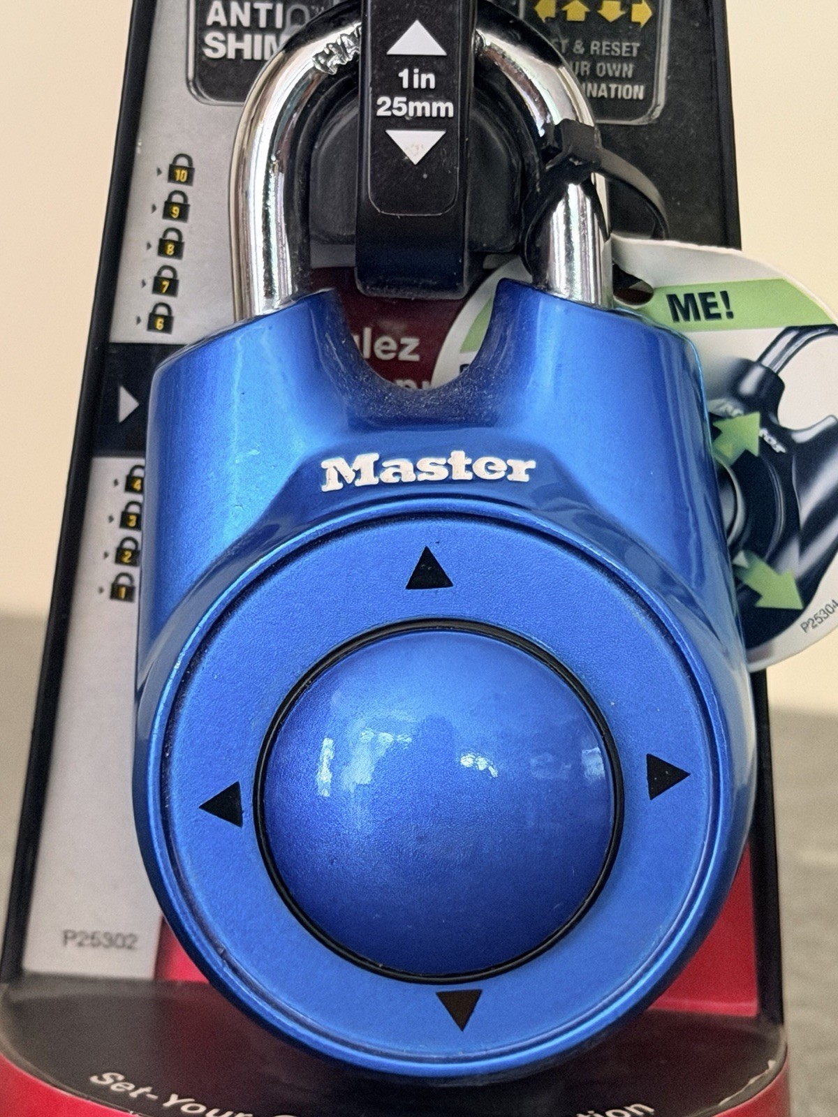 Master Lock 1500ID Speed Dial Combination Lock-Blue-New