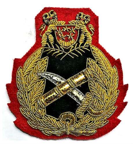 NEW SINGAPORE GENERAL HAT CAP BADGE HAND EMBROIDERED FREE SHIP USA CP MADE