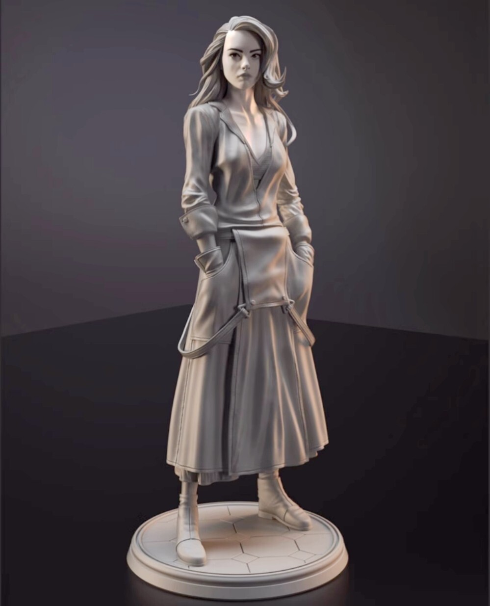 1/24 resin figure model kit Pure Girl 3D Printing Unpainted Unassembled
